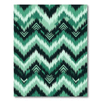 Shades of Teal Chevron Zigzag Rug