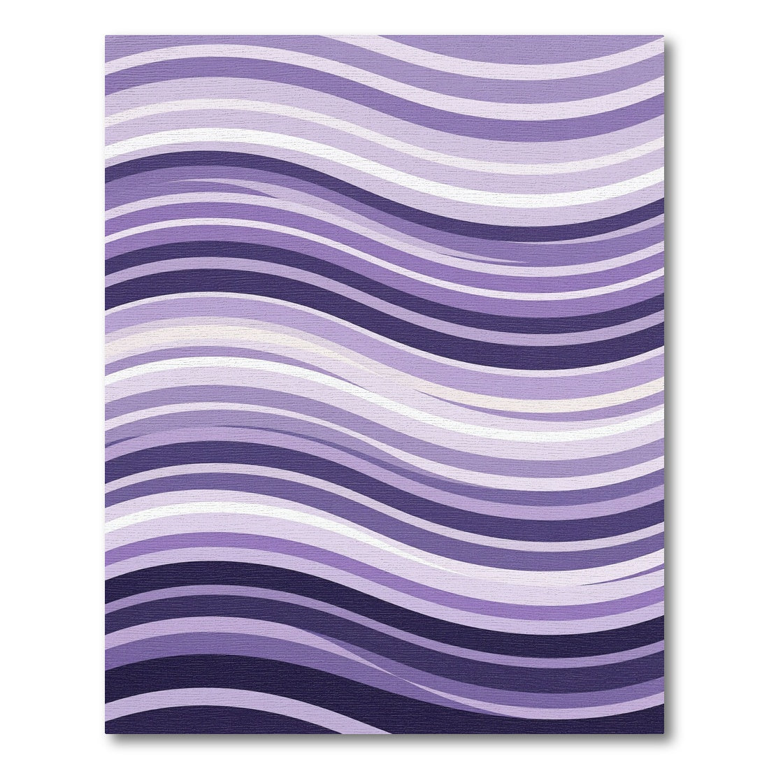 Modern Lavender And Purple Wavy Stripe Rug
