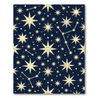 Celestial Navy Blue Starry Sky Rug