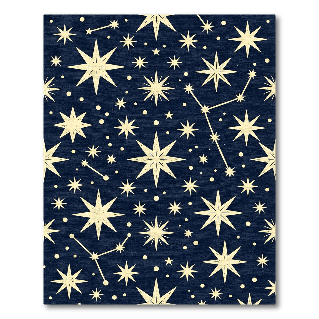 Celestial Navy Blue Starry Sky Rug