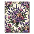 Romantic Lavender and Purple Rose Bouquet Rug