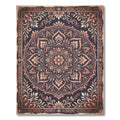 Blush and Charcoal Ornate Mandala Rug