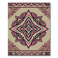 Rich Golden Pink Geometric Star Rug