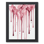 Abstract Burgundy Watercolor Liquid Drip Rug
