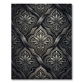 Ornate Silver Dark Floral Arabesque Rug