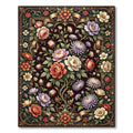 Ornate Floral Garden Medallion Rug