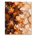 Earthy Umber Abstract Ink Flow Rug