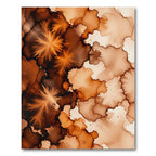 Earthy Umber Abstract Ink Flow Rug