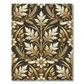 Ornate Gold Leaf Floral Meadow Rug