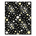 Black Cream Gold Polka Dot Sprinkles Rug