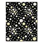 Black Cream Gold Polka Dot Sprinkles Rug
