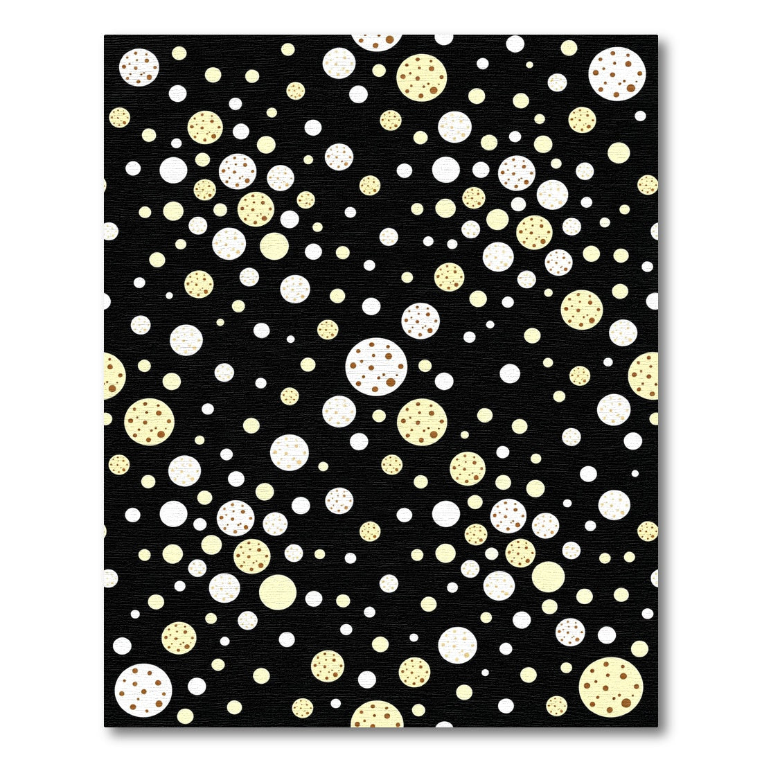Black Cream Gold Polka Dot Sprinkles Rug