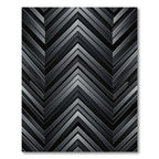 Modern Metallic Charcoal Chevron Zenith Rug