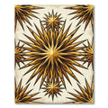 Gold Celestial Starry Geometric Art Rug