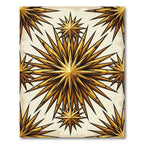 Gold Celestial Starry Geometric Art Rug