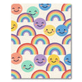 Cheerful Rainbow and Smiley Face Art Rug