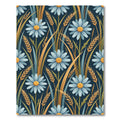 Blue Daisy Wheat Field Garden Rug