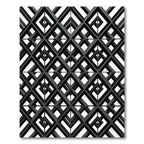Monochrome Interlocking Geometric Lattice Rug