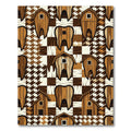 Rustic Wooden Barn Tooth Composition Rug