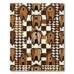 Rustic Wooden Barn Tooth Composition Rug