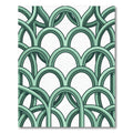 Sage Green Interlocking Arch Statement Rug
