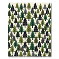 Evergreen Forest Pine Tree Woodland Rug