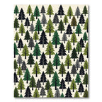 Evergreen Forest Pine Tree Woodland Rug