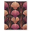 Art Deco Peach and Plum Shells Rug