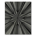 Monochromatic Sunburst Geometric Star Rug