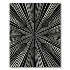 Monochromatic Sunburst Geometric Star Rug