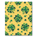 Golden Yellow Green Clover Bouquets Rug