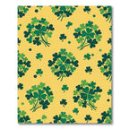 Golden Yellow Green Clover Bouquets Rug