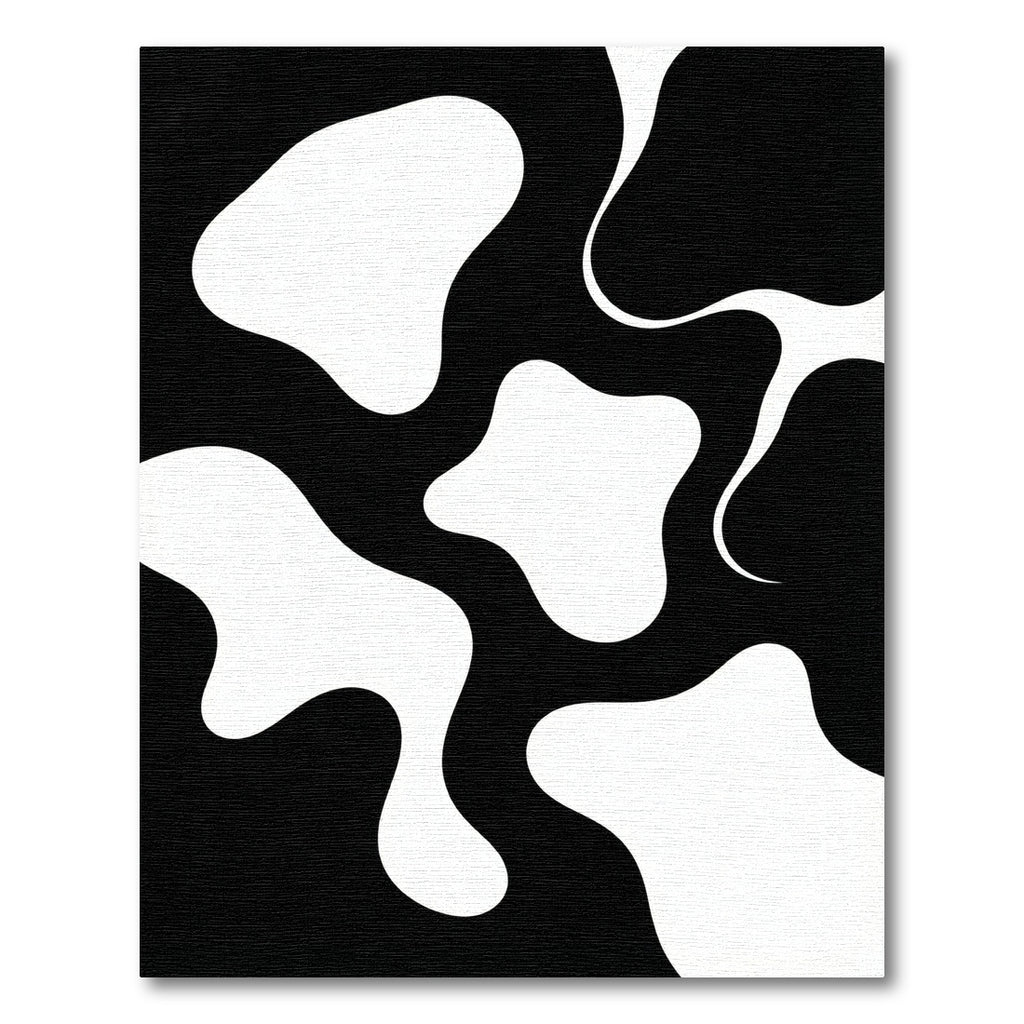 Bold Abstract Monochrome Organic Flow Rug