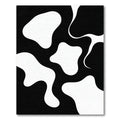 Bold Abstract Monochrome Organic Flow Rug