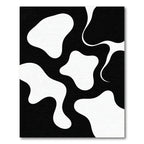 Bold Abstract Monochrome Organic Flow Rug