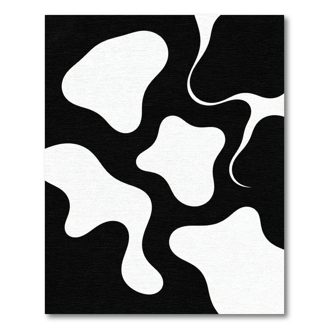 Bold Abstract Monochrome Organic Flow Rug