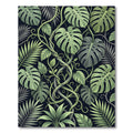 Tropical Jungle Leaf Swirl Rug