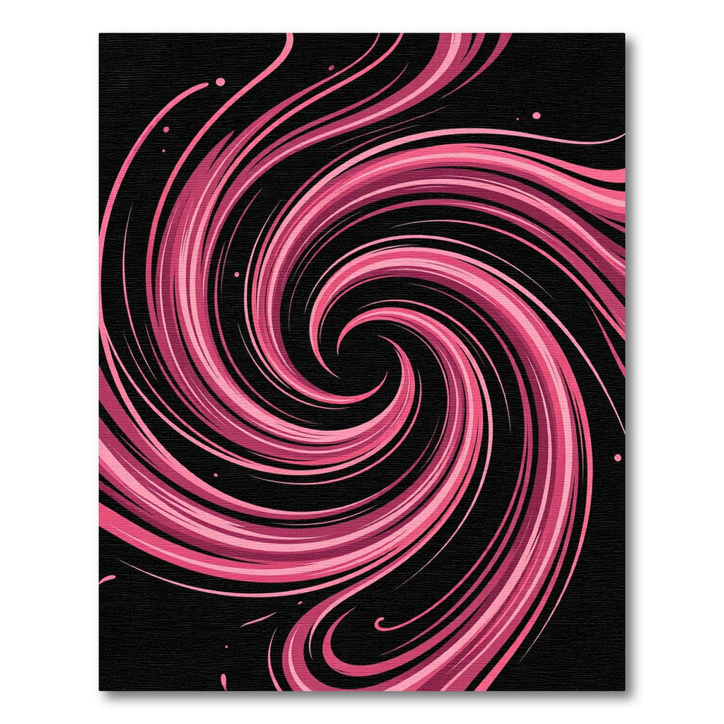 Vibrant Pink Swirling Galaxy Vortex Rug