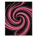 Vibrant Pink Swirling Galaxy Vortex Rug