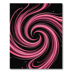 Vibrant Pink Swirling Galaxy Vortex Rug