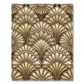 Golden Art Deco Fan Arrangement Rug