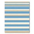 Modern Blue and Cream Striped Rug
