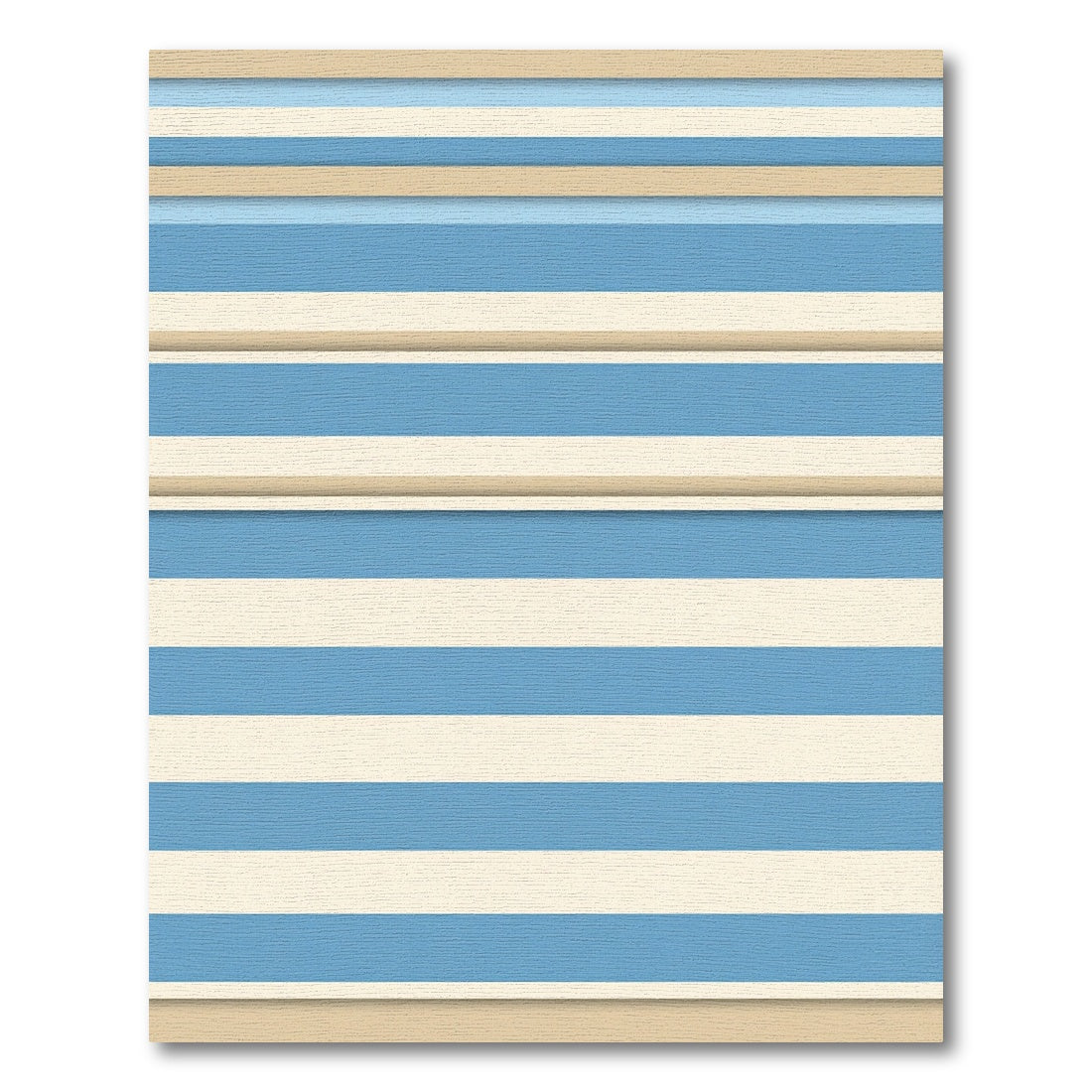 Modern Blue and Cream Striped Rug