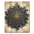Ornate Gold Blue Majestic Star Rug