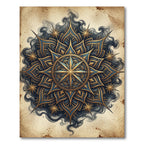 Ornate Gold Blue Majestic Star Rug