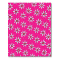 Bright Pink Starburst Floral Rug