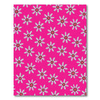 Bright Pink Starburst Floral Rug