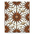 Celestial Orange Star and Planet Geometric Rug