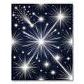 Radiant Silver Starry Night Celestial Rug