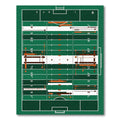 Minimalist Emerald Green Football Field Area Rug